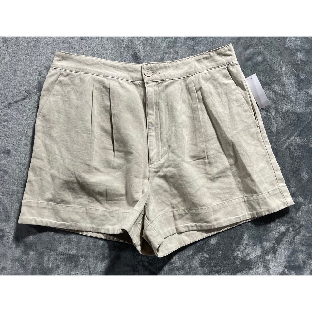 Joie Pleated Shorts Women's Large Rainy Day Linen Blend Tailored NWT